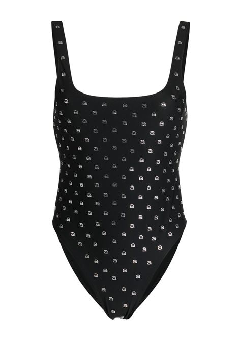 Black crystal-embellished one piece swimsuit - women ALEXANDER WANG | 1CC2238114001