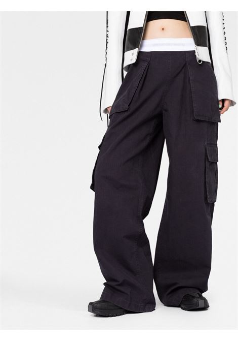 Black wide-leg cargo pants - women ALEXANDER WANG | 1WC2234571418