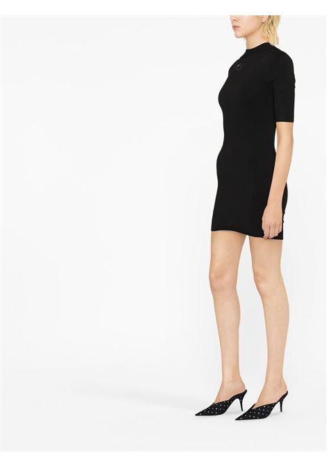 Black high-neck short dress - women ALEXANDER WANG | 4KC1236032001