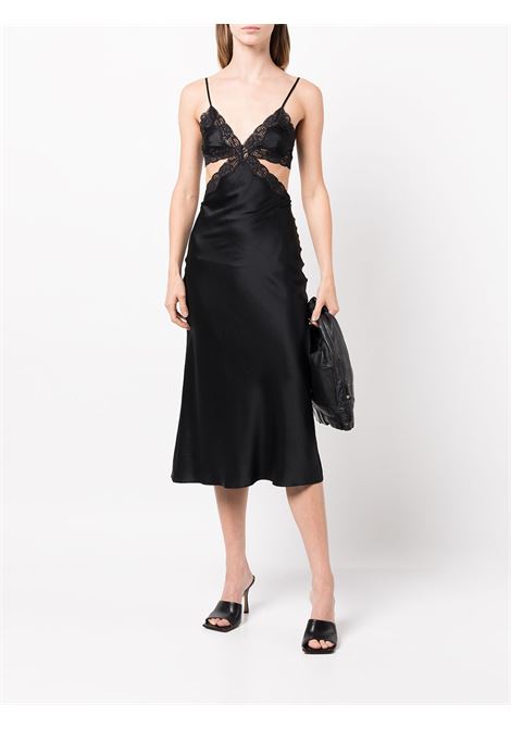 Black cut-out detail slip dress - women ALEXANDER WANG | 4WC1236210001