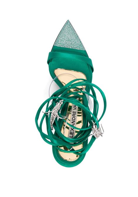Sandali con nappa di cristalli in verde - donna ALEXANDRE VAUTHIER | AVE3006007