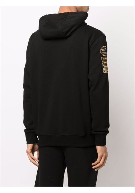 Black nasa patch-detail hooded sweatshirt - men  ALPHA INDUSTRIES | 116330A03