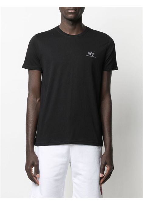 Black logo print T-shirt - men ALPHA INDUSTRIES | 128507RP285
