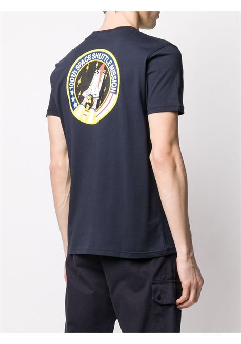 T-shirt con logo in blu - uomo ALPHA INDUSTRIES | 17650707