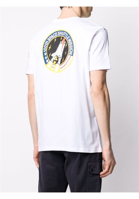 T-shirt con logo in bianco - uomo ALPHA INDUSTRIES | 17650709