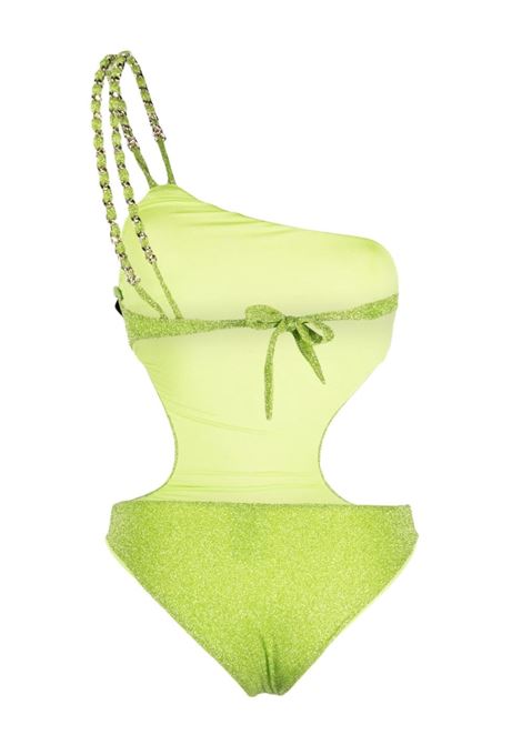 Lime chain-link detail stretch swimsuit - women AMEN | HMS23811937
