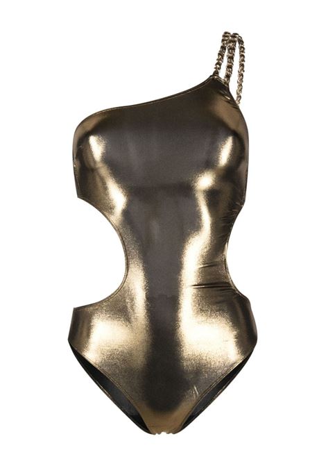 Costume intero asimmetrico con dettaglio cut-out in oro - donna AMEN | HMS23815002