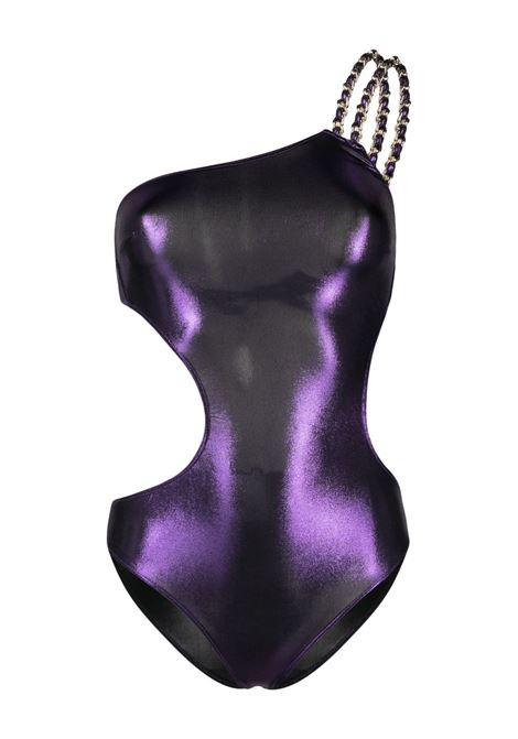 Costume intero asimmetrico con dettaglio cut-out in viola - donna AMEN | HMS23815093