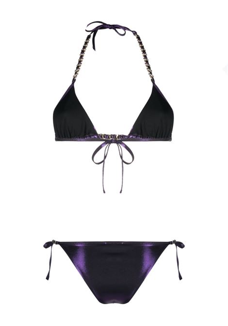 Purple chain-detail triangle bikini - women AMEN | HMS23820093