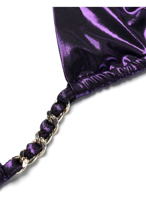 Purple chain-detail triangle bikini - women AMEN | HMS23820093