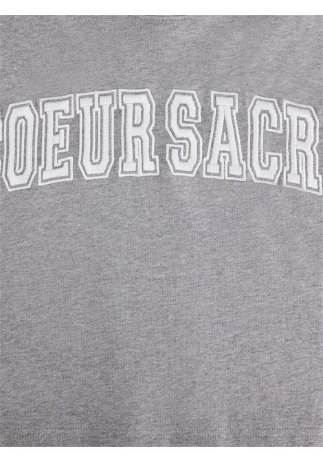 Grey coeur sacre cropped t-shirt - women AMI PARIS | FTS009726055