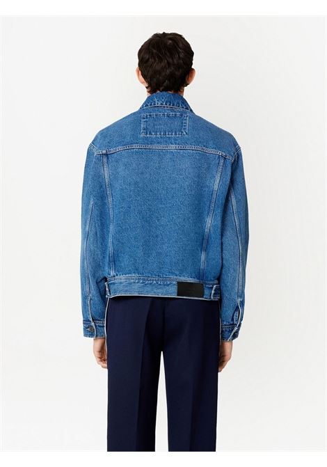 Blue button-front denim jacket - unisex AMI PARIS | UJK204DE0001480
