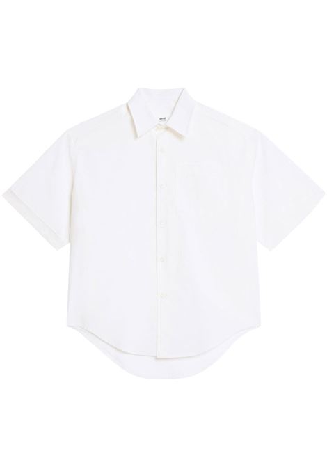 Camicia a maniche corte  in bianco - unisex AMI PARIS | USH202CO0014168