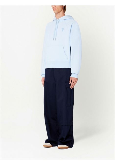 Light blue Ami De Coeur long-sleeve sweatshirt - unisex AMI PARIS | USW204747464