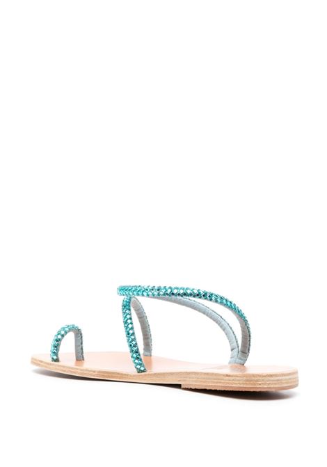 Light blue embellished flat sandals - women ANCIENT GREEK SANDALS | ELEFTHERIA00533