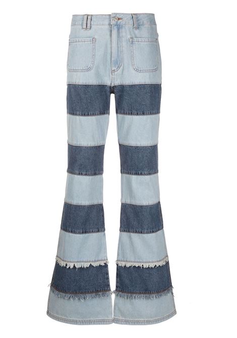 Jeans Mahina con design patchwork in blu - donna ANDERSSON BELL | APA607WWSBL