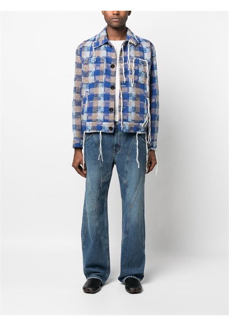 Blue seam-detail loose-cut jeans - men  ANDERSSON BELL | APA609MBL