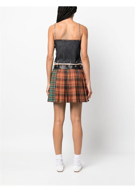 Multicolored pin-link checked-skirt dress - women  ANDERSSON BELL | ATB878WINDGBL