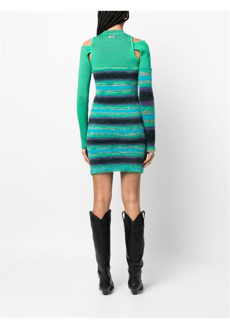 Green stripe-pattern knitted dress - women  ANDERSSON BELL | ATB879WSPCGRN