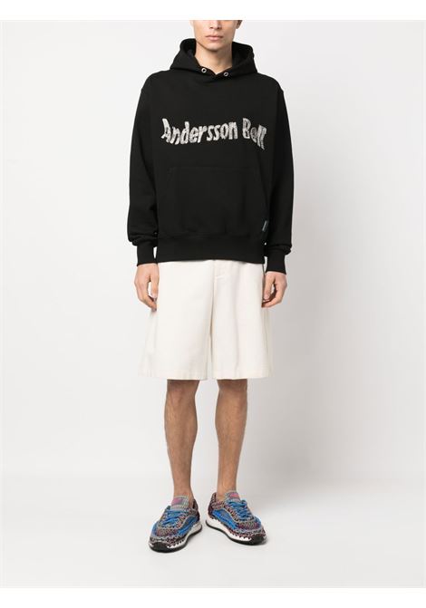 Black logo-embroidered sweatshirt - men ANDERSSON BELL | ATB898UBLK