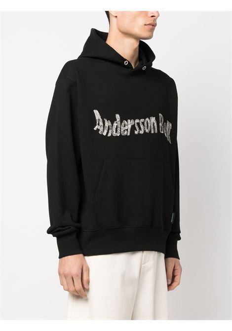 Black logo-embroidered sweatshirt - men ANDERSSON BELL | ATB898UBLK