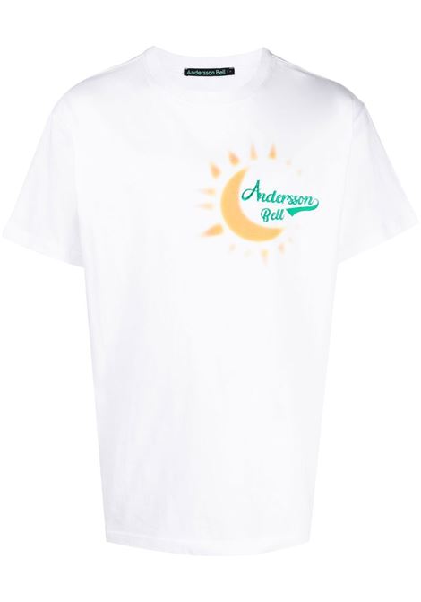 White logo-embroidered graphic T-shirt - men ANDERSSON BELL | ATB901UWHT