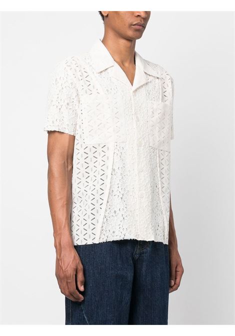 Ecru short-sleeve lace shirt - men ANDERSSON BELL | ATB951MECR