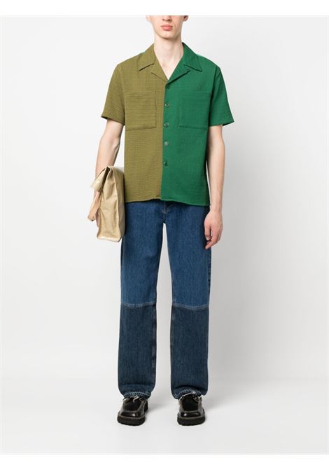 Camicia con design color-block in verde - uomo ANDERSSON BELL | ATB952MGRN