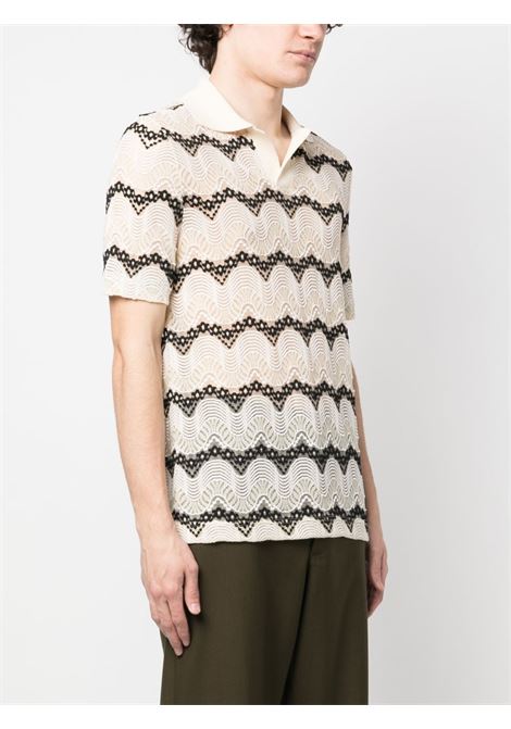Polo con stampa in beige - uomo ANDERSSON BELL | ATB963MBG