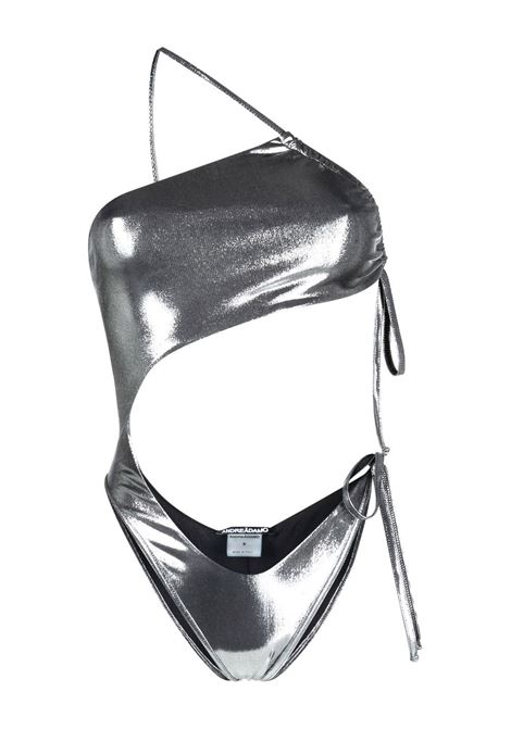 Silver asymmetric metallic swimsuit - women ANDREADAMO | ADPS23GA01953473004