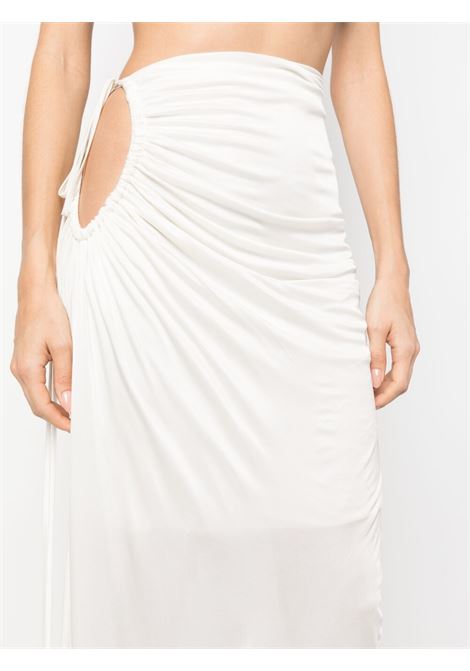 White cut-out detail floor-length skirt - women ANDREADAMO | ADPS23SK02315473000