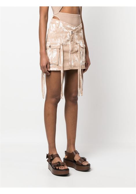 Beige tie-dye cargo-pocket skirt - women ANDREADAMO | ADPS23SK15951272001