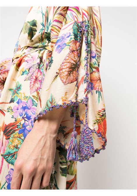 Multicolour floral-print tied-waist kimono - women ANJUNA | LILLYLUXTRGUNIQV