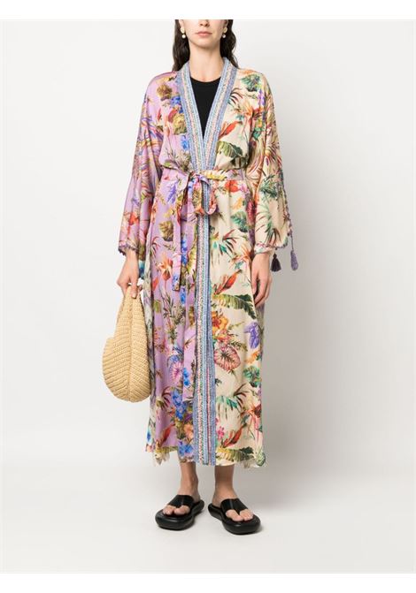 Multicolour floral-print tied-waist kimono - women ANJUNA | LILLYLUXTRGUNIQV