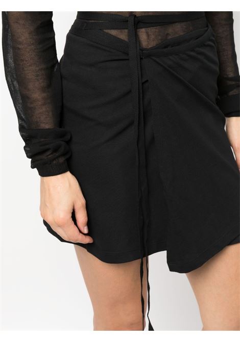 Black tie-waist miniskirt - women ANN DEMEULEMEESTER | 2301WJSK09FA298099