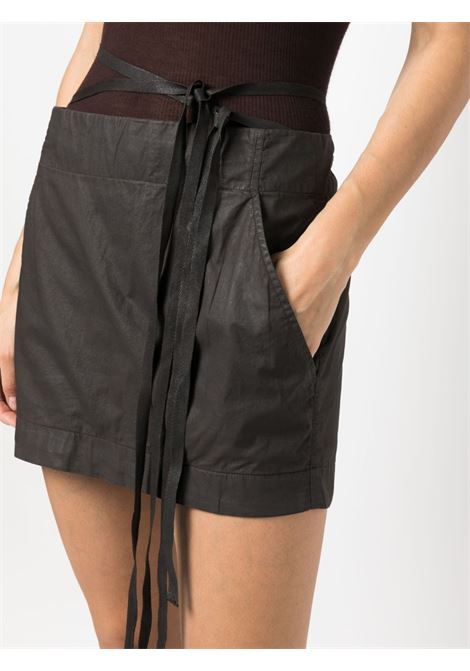 Dark brown  tie-waist miniskirt - women ANN DEMEULEMEESTER | 2301WSK42FA252068