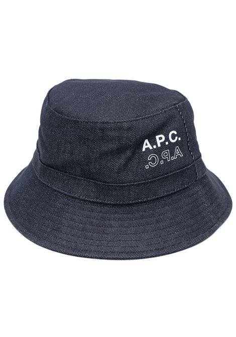 Indigo blue logo bucket hat - unisex A.P.C. | COCSXM24115IAI