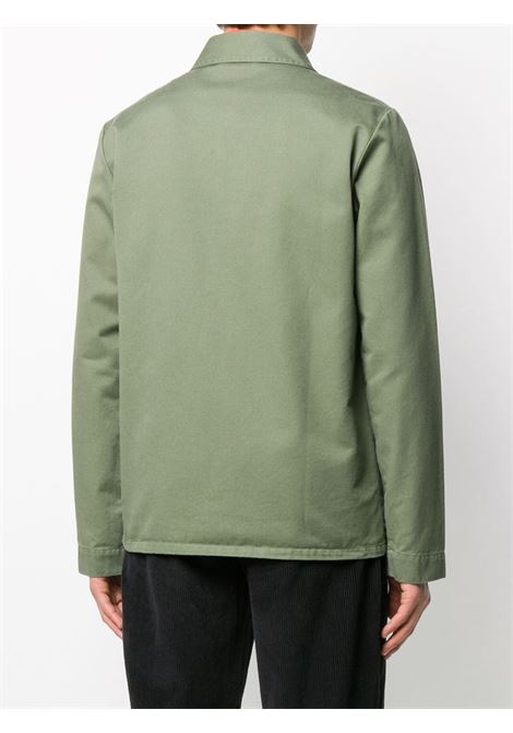 Green pointed collar shirt jacket - men A.P.C. | CODDDH03053KAF