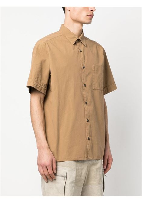 Brown short-sleeved shirt - men  A.P.C. | COFAMH12541CAG