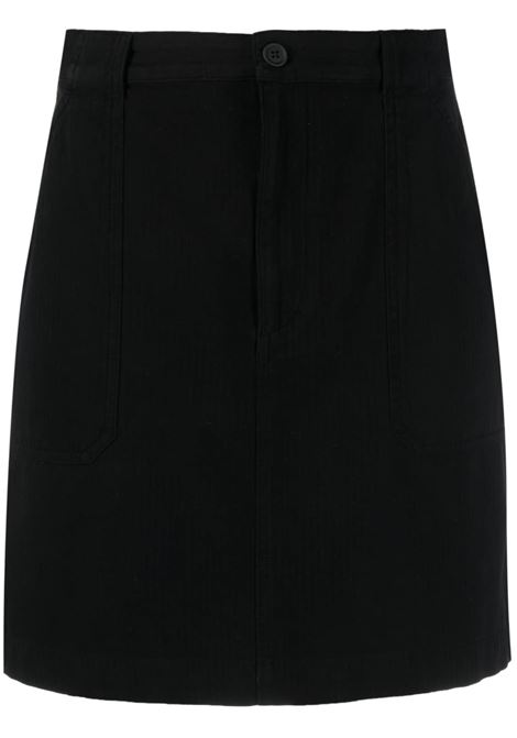Black high-waisted A-line miniskirt - women A.P.C. | COFCVF06377LZZ