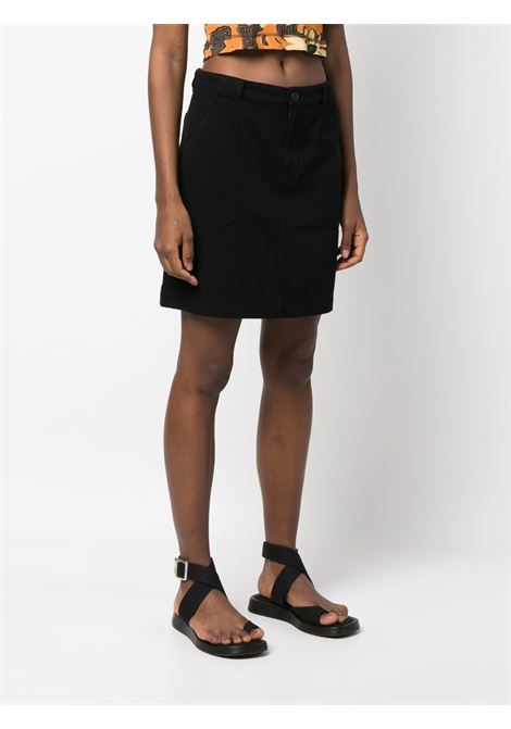 Black high-waisted A-line miniskirt - women A.P.C. | COFCVF06377LZZ