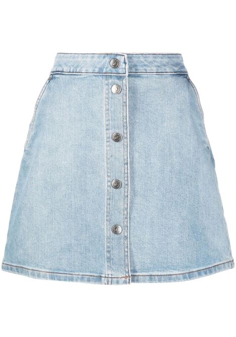 Blue denim miniskirt - women A.P.C. | COFDIF06367IAL
