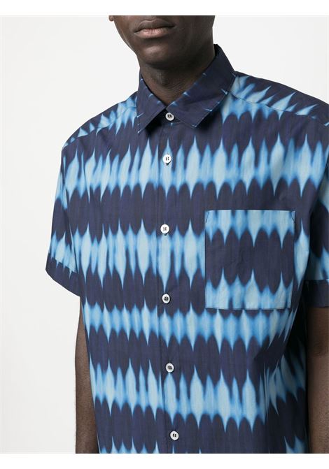 Blue tie-dyed print shirt - men A.P.C. | COGBBH12541IAA