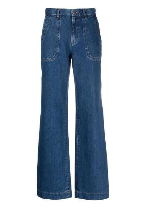 Blue high-waist flared jeans - women A.P.C. | COGUKF09085IAL