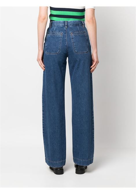 Blue high-waist flared jeans - women A.P.C. | COGUKF09085IAL