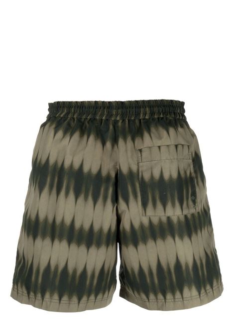 Green tie-dye swim shorts - men A.P.C. | PSAHRH10182JAA