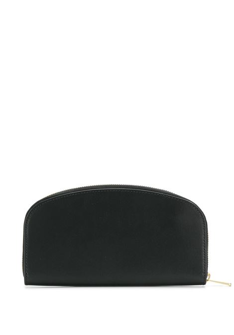 Black curved zip wallet - women A.P.C. | PXAWVF63218LZZ