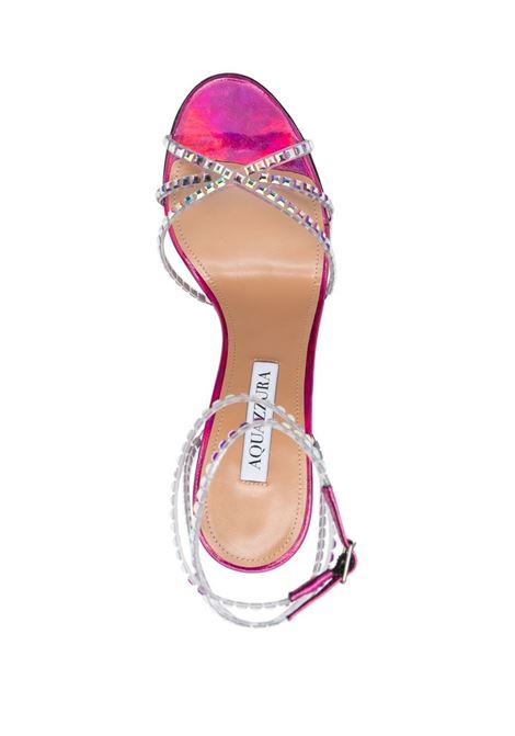 Sandali con tacco 110mm e decorazione di gemme in fucsia - donna AQUAZZURA | DNCHIGS0CXVFXA