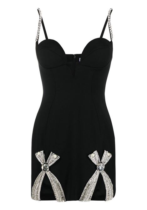 Black bow-detail sleeveless mini dress - women AREA | 2301D17A171C001