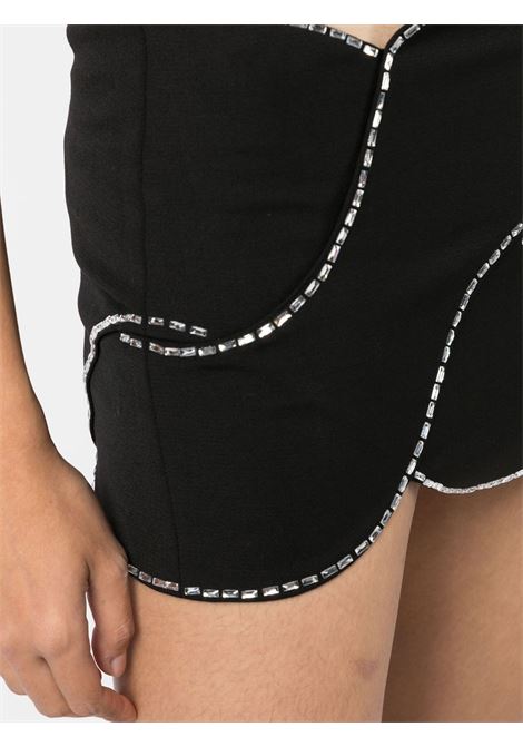 Black Crystal Rope miniskirt - women  AREA | 2301S02A171C001